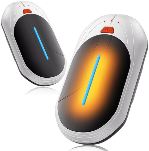 Handwärmer Elektrisch 2er Pack, 6000mAh Ultrathin Wiederaufladbar Handwärmer, Tragbarer Taschenwärmer, Geschenke für Weihnachten, Outdoor Sport, Camping, Wandern