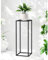 DanDiBo Pflanzenständer Metall Schwarz Eckig 80 cm 96588 Beistelltisch Hoch Blumenhocker Blumenständer Design Modern