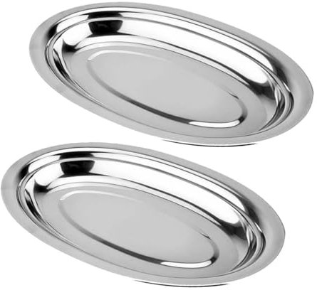 PRETYZOOM Piatto Da Portata Per Frutta - Vassoio Per Pesce Fumante in Materiale Spesso Con Superficie Liscia