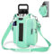 icolor Bolsa magnética para Gimnasio,Botella de Agua Deportiva magnética,Bolsa Cruzada con Compartimentos para teléfono móvil para,Soporte magnético para Botellas con Correa para el (Verde)