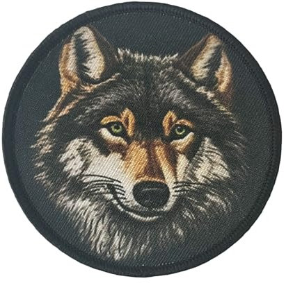 Patches Klett, Taktisch Wölfe Klett Patches Drucken Klett Patches Militär Tactical Moral Hook Loop Patch Aufnäher für Rucksäcke Hüte Jacken Jeans Taschen