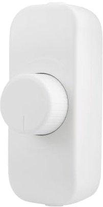 LED Dimmer Switch 1 Gang: Inline Dimmer Switch with Rotary Control Trailing Edge Dimmer Switches Rated 3-100W for Home and RV Use For Dimmable LED Lamps, and Halogen Bulbs (White Arc)