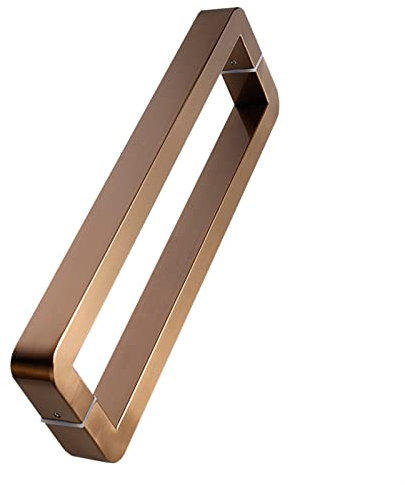 YWTCDMTF Poignée de Porte d'angle Ronde en Verre brossé, poignée de Barre de Traction à Pression Commerciale pour hôtel, vis pour Porte de Douche coulissante de Grange, Installation Dos à d