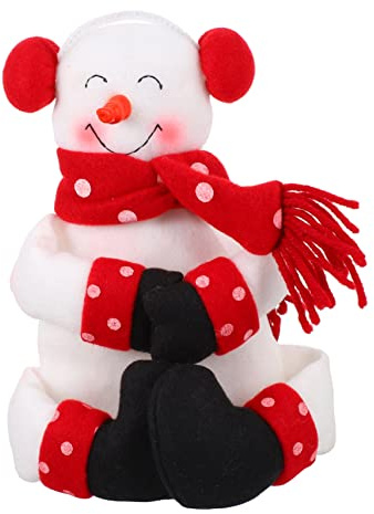 DINHEAROM Christmas Wine Bottle Cover Bottle Hugger Holder Snowman Table Decoration Xmas Present for Friends Family