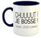 Kiribou Mug Collègue Chut je bosse ! (Non j'déconne) - Tasse humoristique pour le bureau (Bleu)