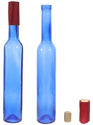 Luxshiny 2pcs Empty Liquor Bottles Glass Wine Bottles Decorative Flower Vase for Party