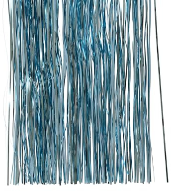Kaemingk Lametta 40x50cm für den Weihnachtsbaum - Christbaumschmuck Weihnachtsdeko Weihnachtsgirlande - Disco & Party Glitzer Deko - Folkloreblau