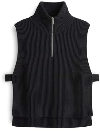 OPUS Damen Poncho/Cape | ABIBO Strickcape aus Baumwoll Mix black, 0