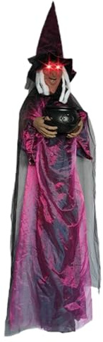 Arroopu Halloween Hexen - Schreiende Gartenhexen Für Halloween,180 cm Groß Für Garten Tor Wand Decke Baumzweige Vorgarten Gruselhaus