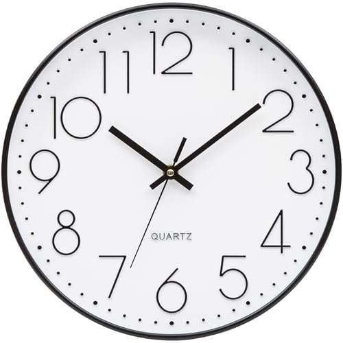 ACCSHINE Wanduhr Ohne Tickgeräusche Modern Küchenuhr 30cm | Lautlos Wanduhr Groß Batteriebetrieb Quarz Einfach zu Lesen für Wohnzimmer Küche Schlafzimmer Büro Schule