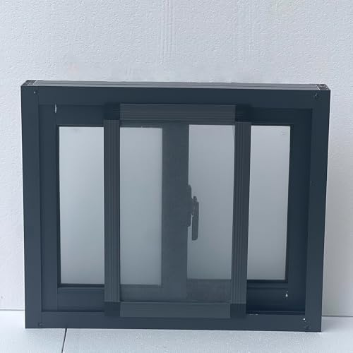 Schiebefenster Aus Aluminium, Schall- Und Winddicht, Mit Fliegengitter, Nach Links Oder Rechts Schiebbar, For Badezimmer, Keller, Gartenhäuser(50x80cm/19.7x31.5in)