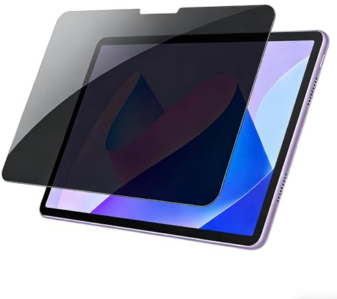 Verre Trempé Anti Espion pour iPad Air 11 Pouces (M4/M3/M2 2026/2025/2024), Protection D’écran Film Vitre Dureté 9H Ultra Résistant Rayures Revêtement Oléophobe et Sensibilité Tactile Ultra-Réactive