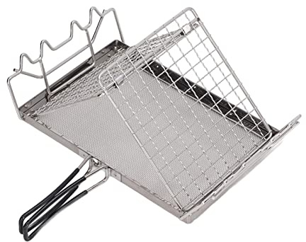 Halearo Grille-pain de Camping en Acier Inoxydable, Structure Stable, Portable, Facile à Utiliser pour les Réunions de Famille