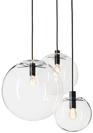 MZStech Sphärische Klassische Glas Pendelleuchte Kreative Einzigen Licht Glas Lampe, Kronleuchter Licht LED Hängelampe (25CM)