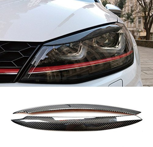wroadavee Kohlefaser Car Styling Scheinwerferblenden Scheinwerfer Wimpern Abdeckung