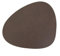 Lind DNA Tischset Curve L Recyceltes Leder Nupo Dunkelbraun, Maße: 37cm x 44cm, 981078
