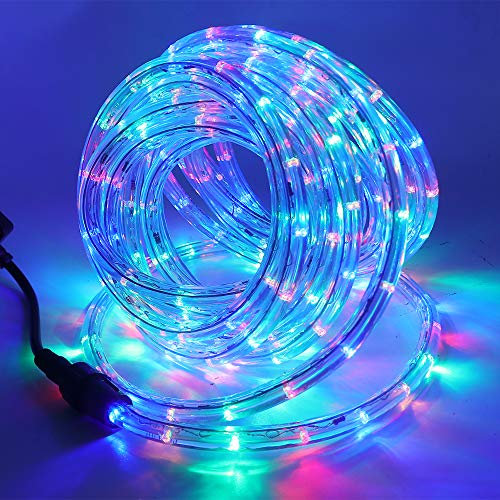 XUNATA 220V-240V LED Lichterschlauch Licht Leiste 36LEDs/m IP65 Wasserdicht Schlauch Seil Lichter für Innen Außen Garten Party Weihnachten Deko(Mehrfarbig,1M