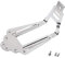 Exceart GA419 6 Saiten Gitarre Trapez Saitenhalter Brücke für Jazz Archtop Gitarre Ersatzteile mit Montageschrauben (Silber)