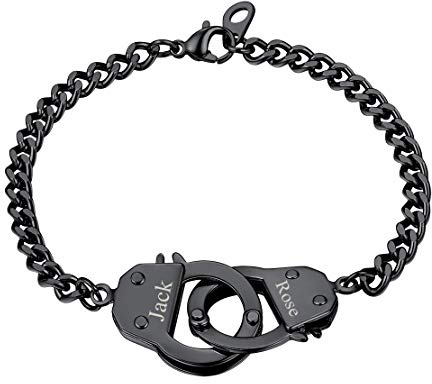FindChic Manette Con Cinturino a Catena Cubana In Acciaio Inossidabile 4 Mm Da 7,5 (19 Cm) Gioielli Con Manette Personalizzati, Bracciale Con Manette Con Lucchetto a Catena Con Taglio a Diamante