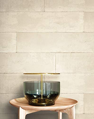 NEWROOM Tapete Beige Vliestapete Stein - Steintapete Modern Creme Grau Beton Klinker Steinoptik Industrial Backstein Steinmauer inkl. Tapezier-Ratgeber