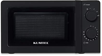 KUMTEL Microonde / 20 litri / 700 Watt / 6 livelli di potenza/piatto girevole in vetro (Ø 24,5 cm) / funzione di scongelamento temporizzato/facile da pulire interno