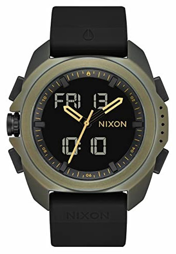 Nixon Herren Analog-Digital Japanisches Miyota Uhr mit Silikon Armband A12671089-00