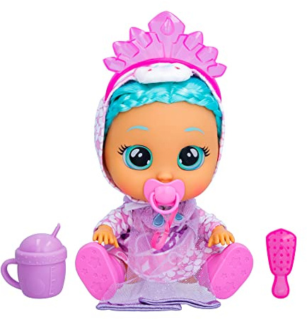 Kiss Me Elodie, interaktive Puppe, die mit einem Kuss errötet und weint wie ein Baby mit Haaren, Kleidung zum Anziehen und Zubehör, Spielzeug und Geschenk für Jungen und Mädchen ab 1 Jahr