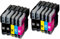 Hyggetech 10er Kompatibel Druckerpatronen for Brother LC980XL LC985XL LC1100XL for Brother DCP-195C DCP-145C DCP-165C DCP-375CW DCP-163C MFC-250C MFC-490CW DCP-185C 4*BK 2*C 2*M 2*Y