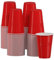 Coreint Plastic Cups Red 12oz (50 Pcs) - Durable Red Party Glasses for All Events Christmas, Garden Party, Weddings, Picnics – Glass Reusable and Recyclable
