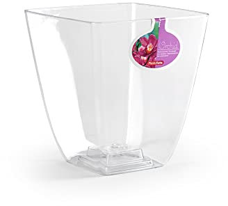Plastic Forte Maceta Transparente Orchid 13,5x15 cm