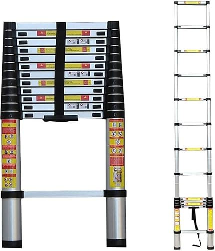 Klappleiter Leitern,Aluminium-Teleskopleiter,Tragbare,Klappbare,Ausziehbare Trittleitern,Dachleitern für Wohnmobile für den Heimgebrauch (Color : 4m/17.7 Ft)