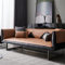 LIANGLAOI Leder Sofabezug 1 2 3 4 Sitzer,rutschfest Sofa Überwurf,L Form Sofa Abdeckung,Einfarbig Sofaüberwurf für Hunde,Katzen,Haustiere,Liebessitz,Liege,Armlehne,Rückenlehne-Braun,80x160cm