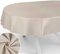 Stoff Tischdecke Textil Tischwäsche Tischtuch Baumwolle Polyester abwaschbar Uni Ornament Damast Jacquard Gewebe waschbar Beige Grau Oval 240x140cm Schnittkante