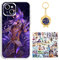Staremeplz Genshin Impact Hülle für iPhone 15 Anime Spiel Cyno Handyhülle [Mit Schlüsselbund und 50pcs Aufkleber] Cartoons Transparent Silikon Case Hülle für iPhone 15