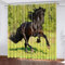 GIOVIA 3D Pferd Vorhänge Abdunkelnde Tiere Pferde Kindervorhänge Vorhang mit ösen 2er Set Gardinen Blickdicht Verdunkelungs für Kinderzimmer Schlafzimmer Wohnzimmer B 110 X H 95 cm