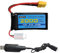 AMZZN 7.4V 2000mAh 35C 2S Lipo fiche XT60 avec câble de Charge USB pour Voiture RC, camions, navires télécommandés, Drones RC, Quadcopter, Drones FPV