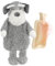 GEEZY Hot Water Bottle with Plushy Dog Cover Fluffy Hot Water Bottle for Back Pain Period Pain Relief Neck & Shoulder Pain Hot Water Bottles Hot Water Bag Leak Proof Ribbed Removable Cover 1L (Grey)
