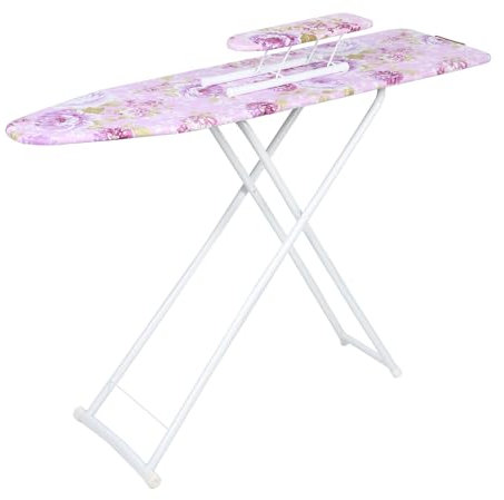 Fukursul Ironing Board, Large Size Foldable Design, 42-inch Home Ironing Board with Extended Surface and Heat-resistant Cover for Home Ironing Purple