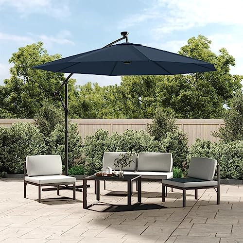 Homgoday Tissu de Remplacement pour Parasol déporté Bleu 300 cm