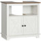kleankin Meuble sous lavabo Salle de Bain Meuble sous Vasque Armoire de Rangement pour lavabo - Niche et Placard à Portes Doubles, 60 x 30 x 60 cm, Blanc