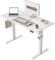 Agilestic Electric Standing Desk, 100 x 60 cm Height Adjustable Sit Stand Desk with Splice Board and Memory Smart Pannel, Home Office Desk, White