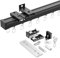 YLNANMI Rail de rideau flexible pour plafond et mur (162,6 cm/1,5 m) - Facile à installer - Rail de rideau coulissant lisse - Montage au plafond et au mur - Tringle à rideaux robuste - Noir