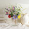 SUNNY BROOK Artificial Daisy Flowers in Vase Fake Silk Flowers with Vase Faux Wildflowers Arrangements for Home,Table Centerpiece, Kitchen Living room Decorations Spring Autumn Decor