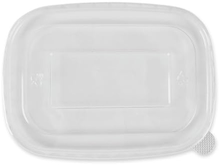 FRANZ MENSCH 50 Stück NATUREStar Deckel für Schalen Takeaway | rPET, Packung, transparent, L: 17,2cm, B: 12cm, H: 1,7cm, Takeaway Deckel, PET Schalen, Einmaldeckel