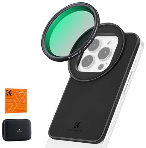 K&F Concept Adattatore Magnetico da 6,1 pollici con Filtro ND2-32 Variabile da 67 mm Compatibile con iPhone, Compatibile con 16/15/14/13/12, 16/15/14/13/12 Pro (6,1/6,3 pollici)