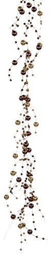 Decoline Deko Perlenkette 60cm Champagner - Dekoration, Bastler, Unisex - Perlenkette