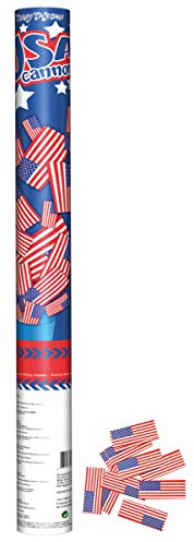 COOLMINIPRIX USA-Konfettikanone Partydeko blau-rot 60 cm
