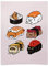 Society6 Huebucket Sushi Persian Cat Poster, NEU, Papier, rot, 18x24