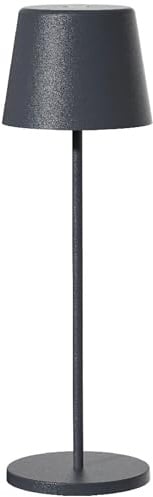 Lumisky Lampe de table touch sans fil en aluminium gris KELLYL ROCK LED blanc dimmable H38 cm