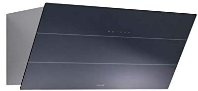 Foster - Cappa a parete FL Slim 2450 690 finitura vetro black mirror e acciaio satinato da 90cm